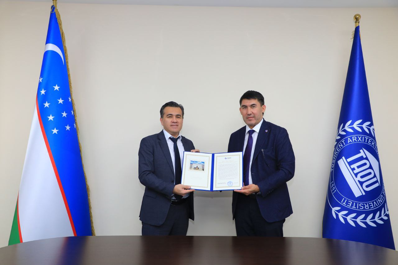 Toshkent arxitektura-qurilish universitetida Janubiy Qozog‘iston universiteti delegatsiyasi bilan uchrashuv o‘tkazdi